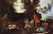 Nicolas Poussin Die Geburt des Baccus painting